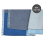 Preview: Seidenflanell Schal Patchwork Grau Blau